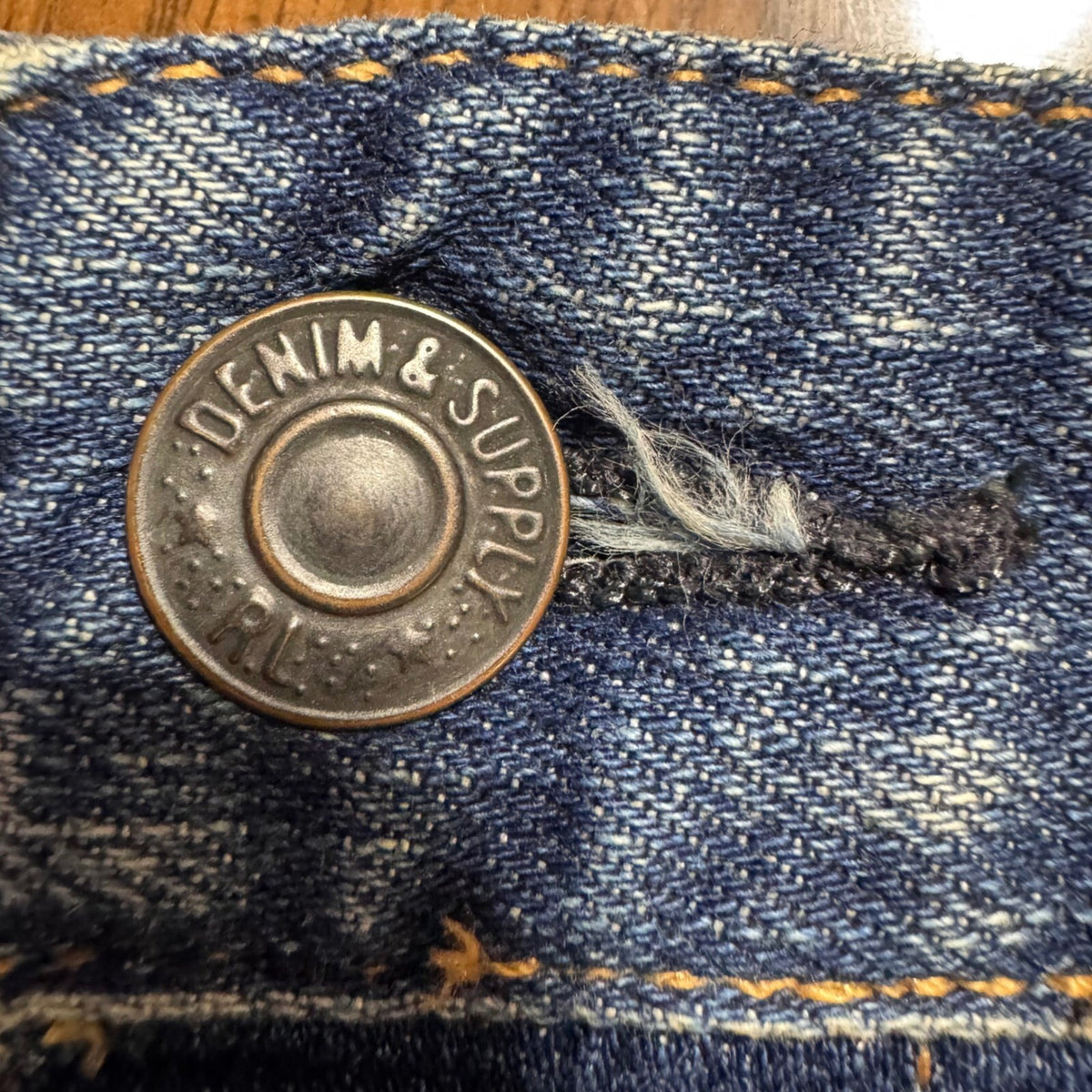 Denim & Supply Ralph Lauren Tilden Skirt Women 30 Blue Denim Button Front Mini