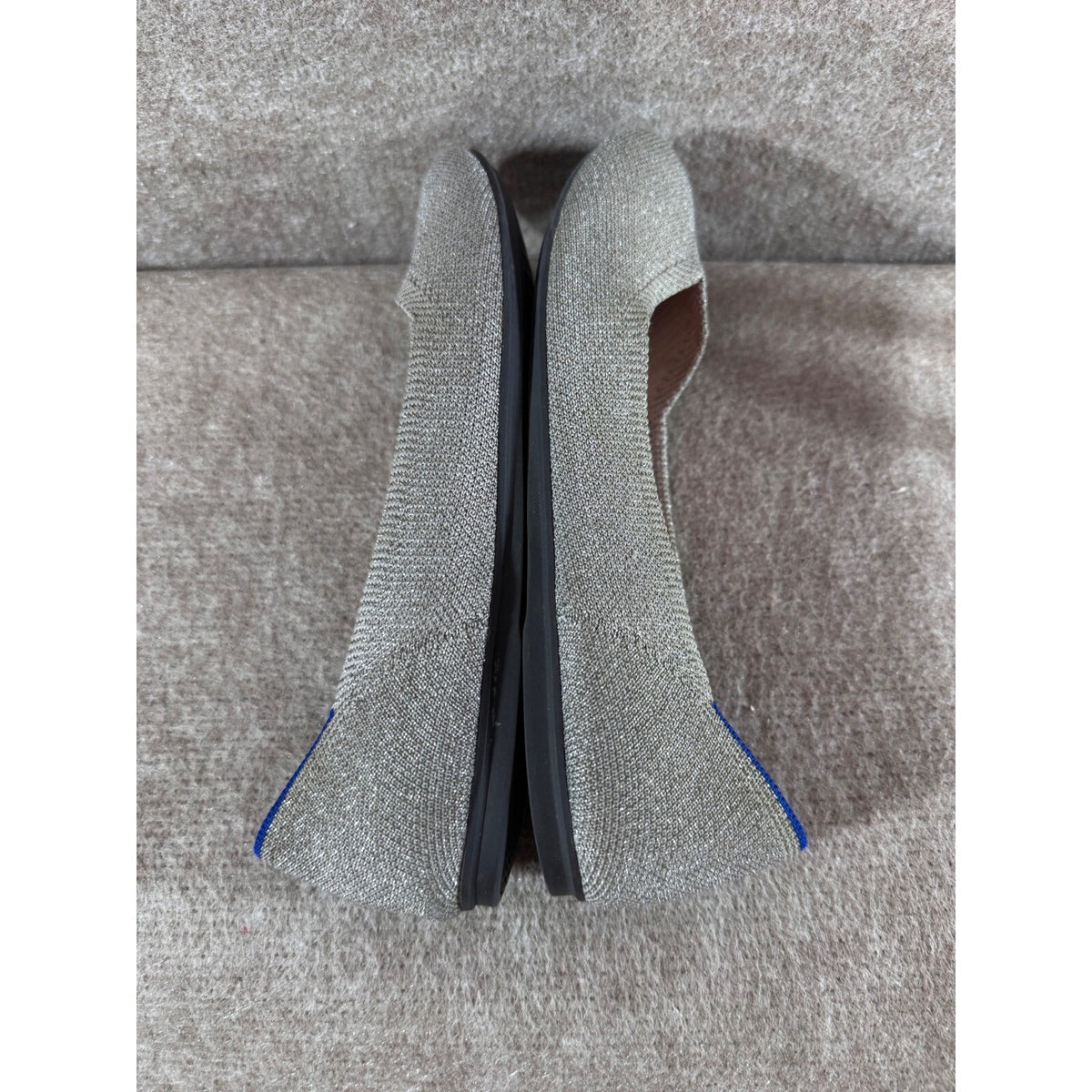 Rothy's The Flat Flats Women 9 Gray Knit Almond Toe Sustainable