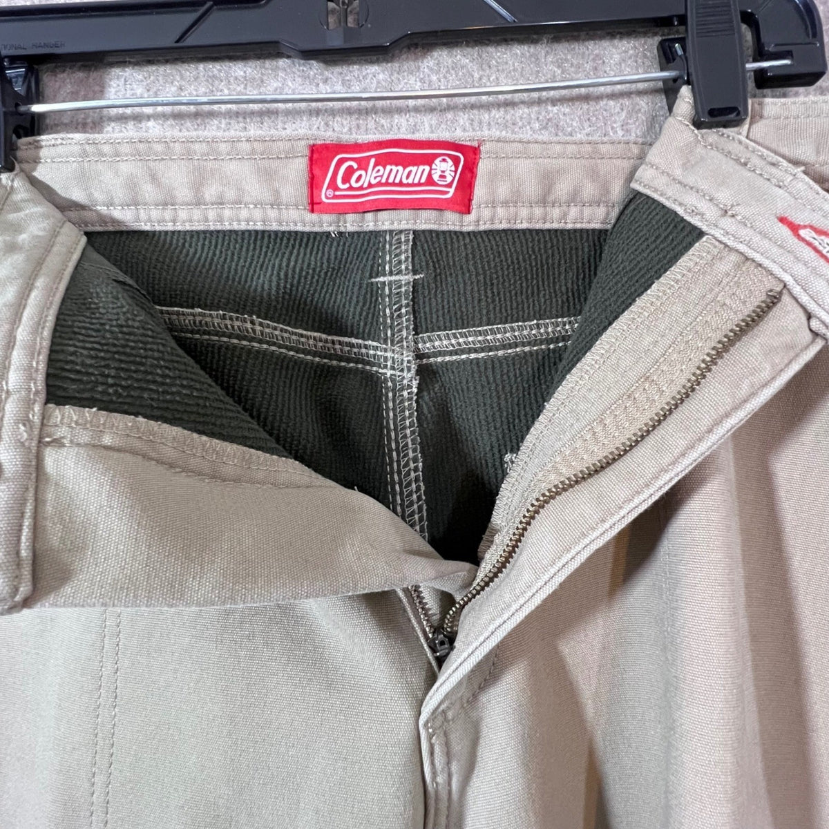Coleman Fleece Lined Canvas Utility Pants Mens 36x30 Tan Workwear Gorpcore
