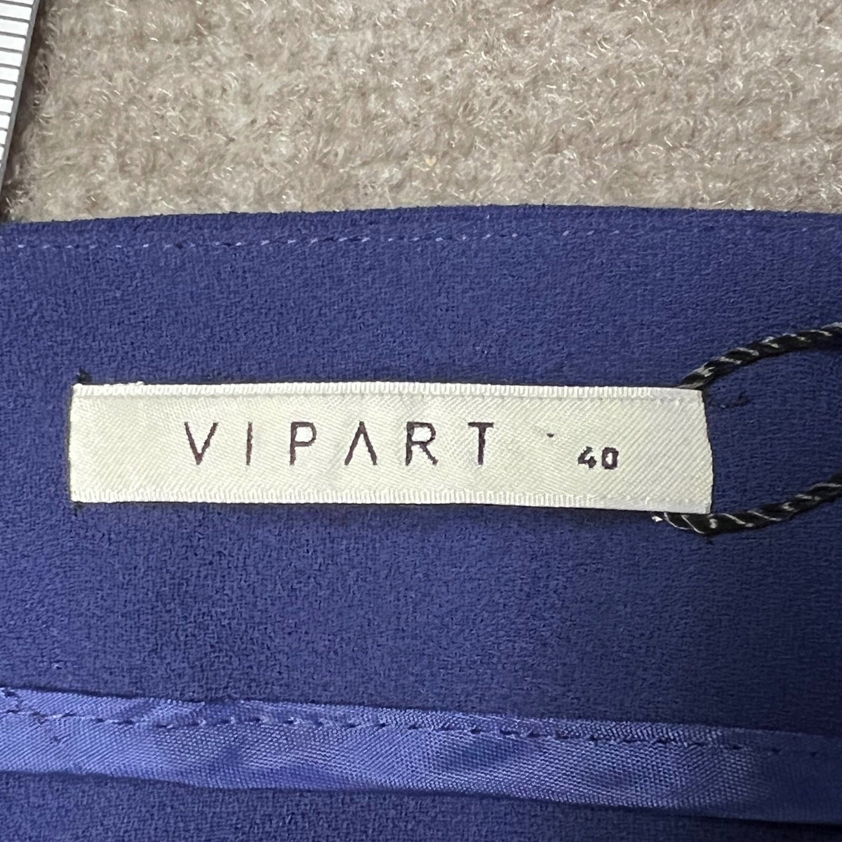 VIPART Women's Blue Maxi Skirt Size 40 8/10 Med Asymmetrical Slit Flowy