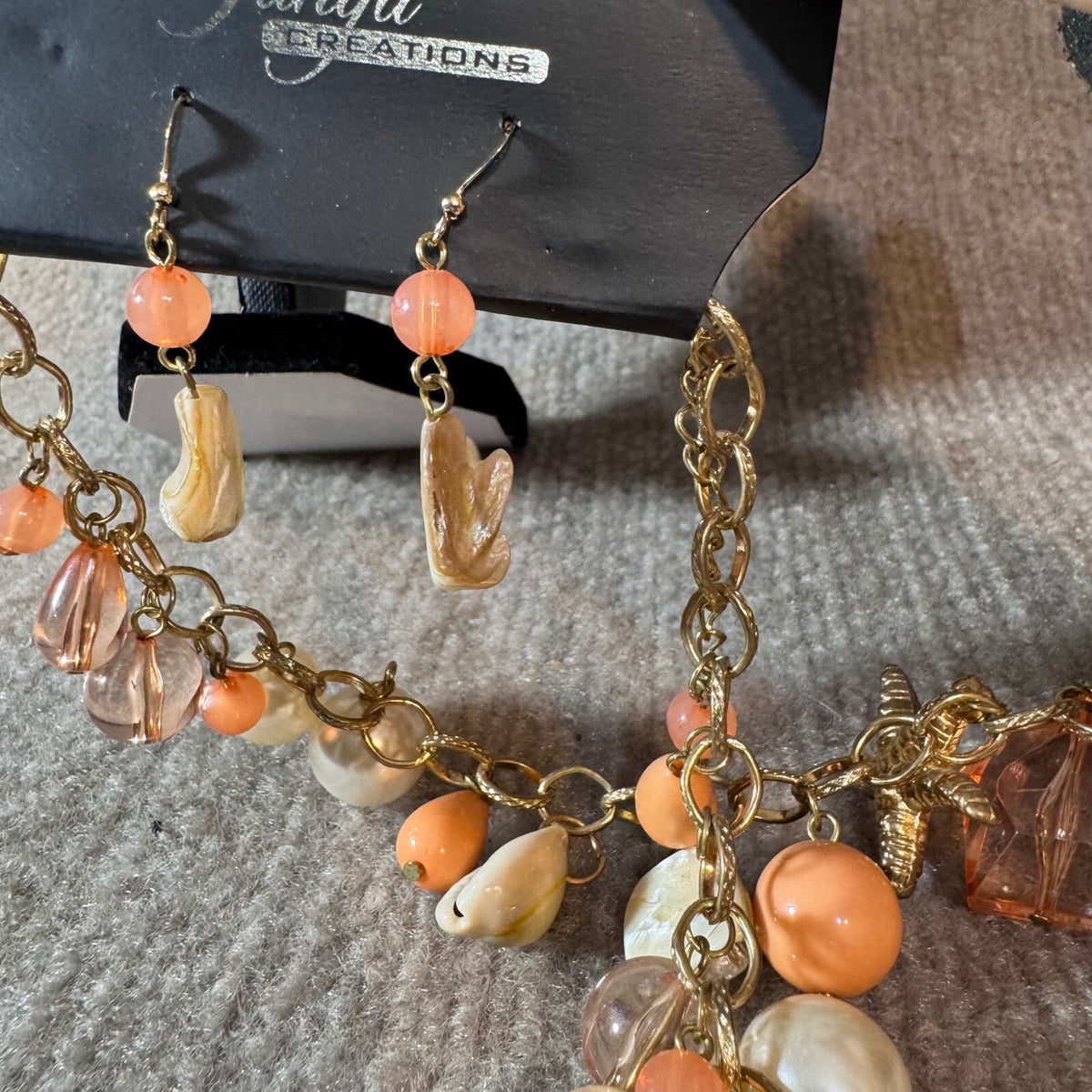 Tanya Creations Necklace Earring Set Women OS Shell Starfish Coastal Beach