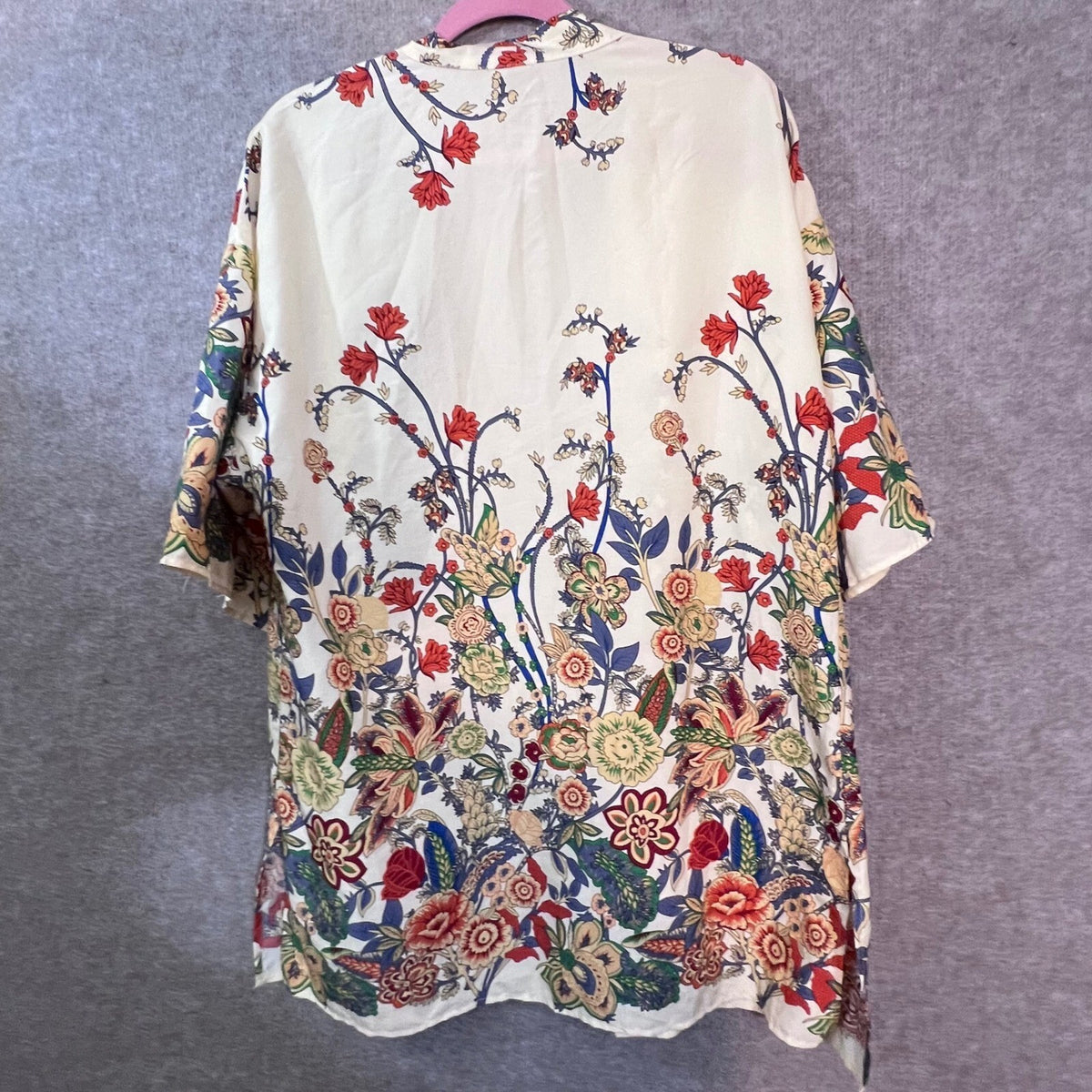 Emery Rose Kimono Cardigan Womens Large Floral Open Front Lightweight Boho Chic