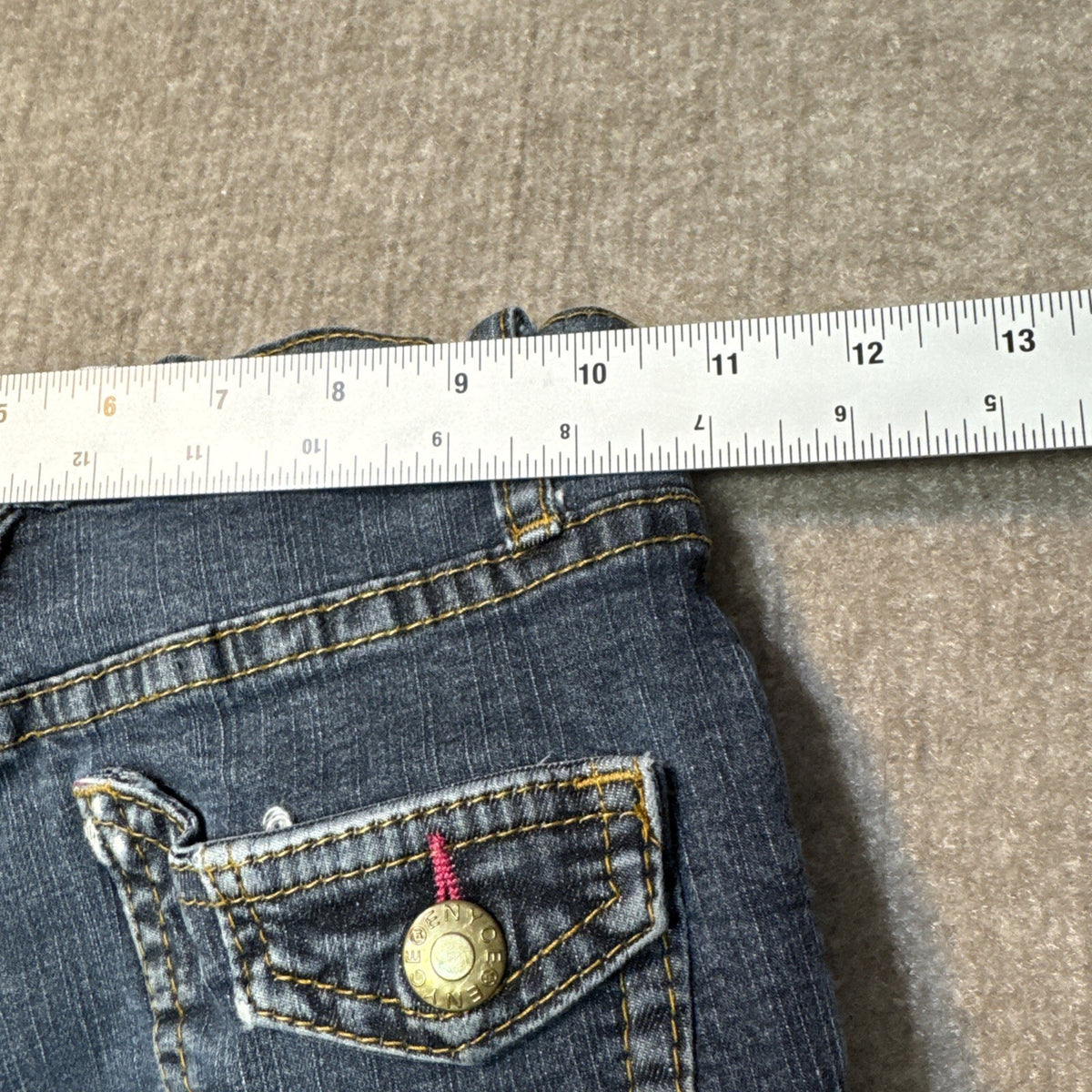Vintage Y2K Enyce Kids Sz 10 Embroidered Denim Jeans Cuffed Baggy Y2K Cargo