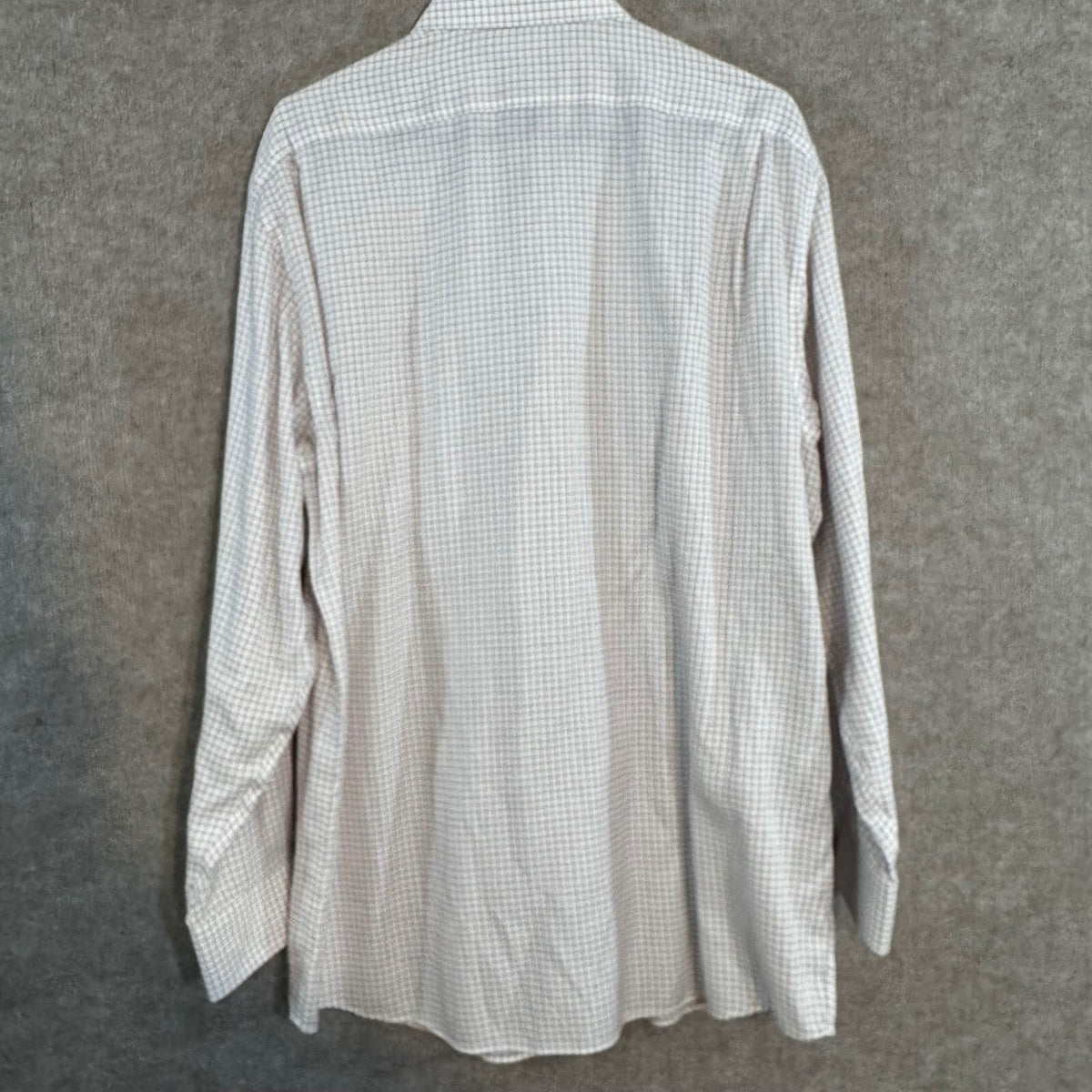 Hart Schaffner Marx Button Down Shirt Mens 16.5 34 Grid Check Non-Iron Office