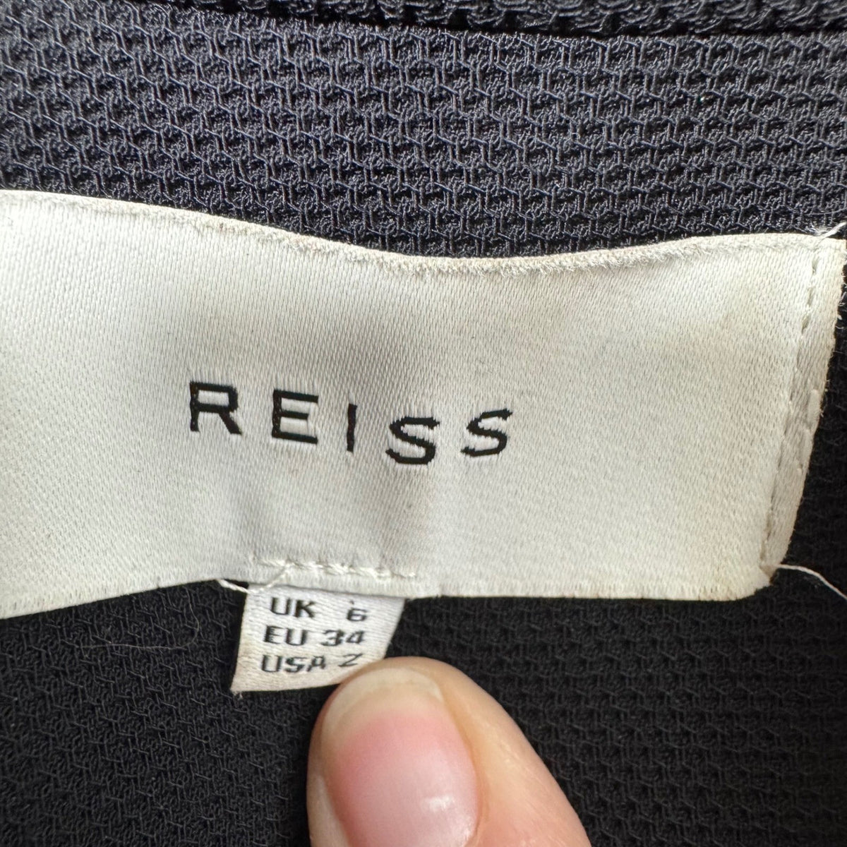 REISS Black Shawl Collar Blazer Jacket Women US Size 2
