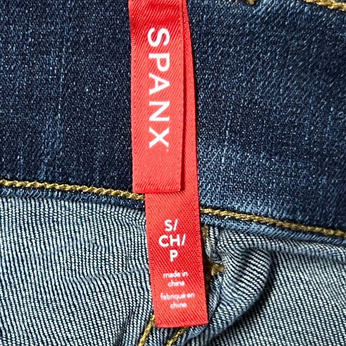 SPANX High Waisted Skinny Jeans Dark Wash Blue Small Denim Stretch Compression