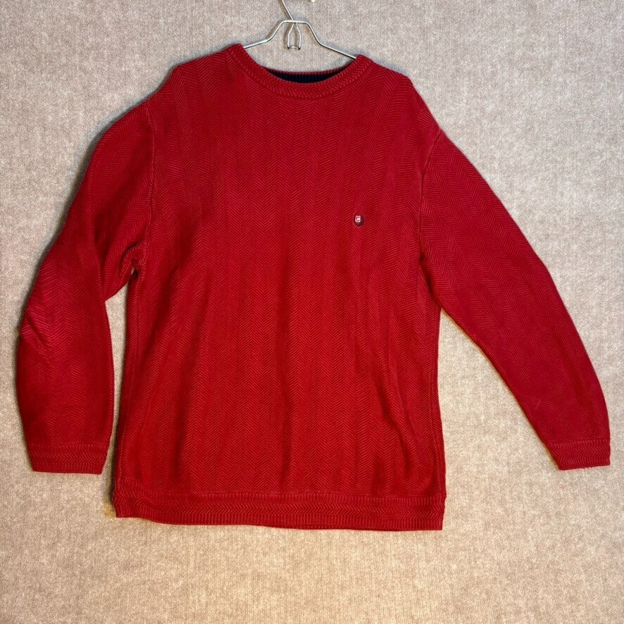 Chaps XL Men's Red Sweater Thick Heavy Tight Knit Business Casual Ralph Lauren