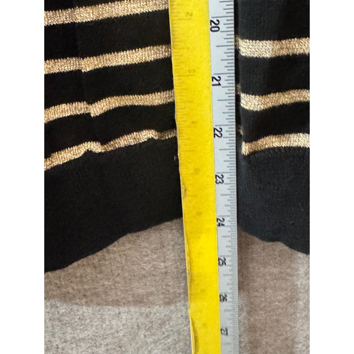 Lauren Ralph Lauren Turtleneck Sweater Women 3X Black Gold Metallic Striped
