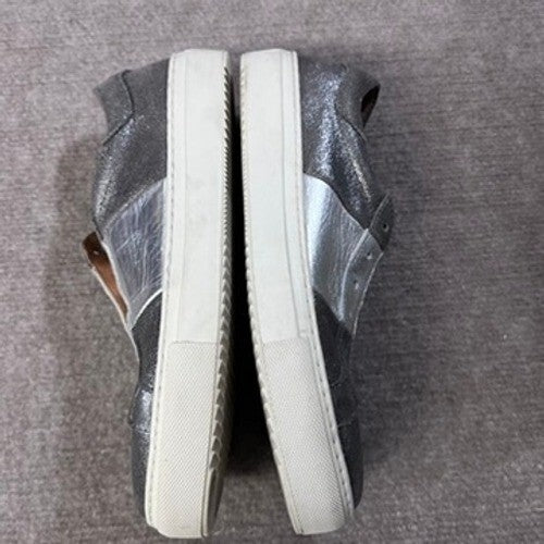 Skechers Street Los Angeles Silver Metallic Slip On Sneakers Size 7