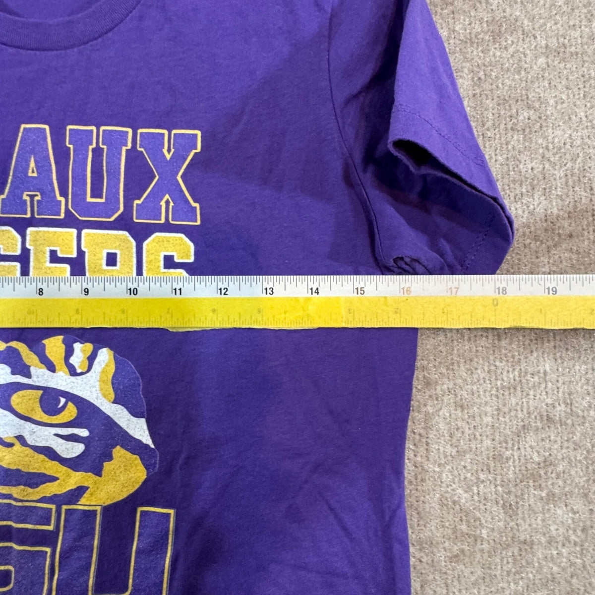 Next Level LSU Geaux Tigers T Shirt Womens Large Purple Short Sleeve Gameday