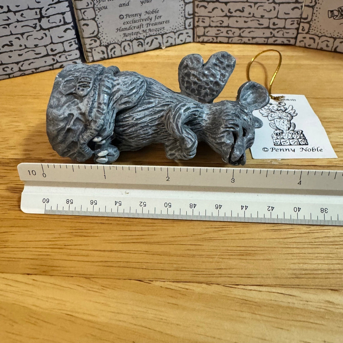 Vintage Noble Beasts Mouse Winking Gargoyle Figurine NOB103 Whimsical Goth