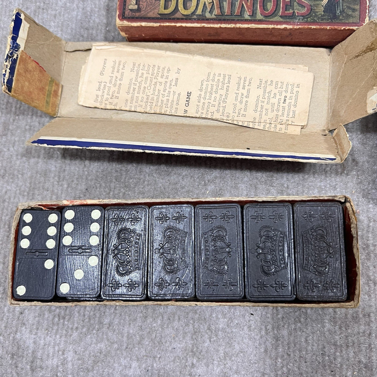 Vintage Dominoes Lot Crown Peerless Magna Antique & Mid Century Sets Mixed Mater