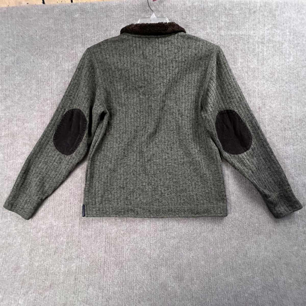 Weatherproof Vintage Mens Sweater Olive Green Elbow Patch Pullover S