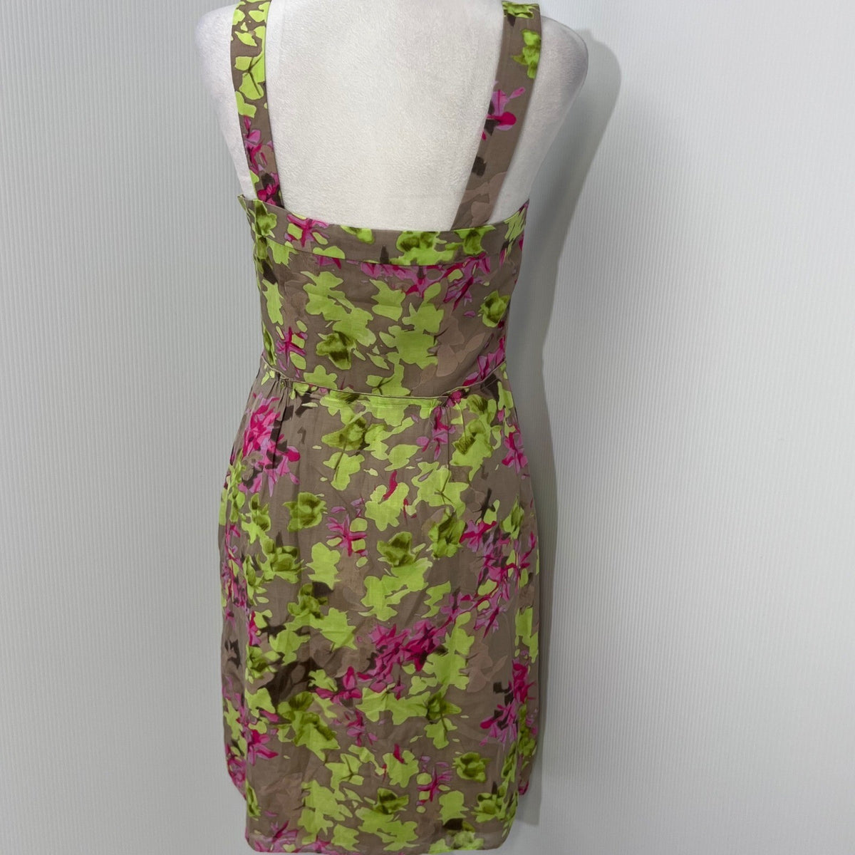 Banana Republic Floral Print Dress Sleeveless Cotton Silk Blend Size 2