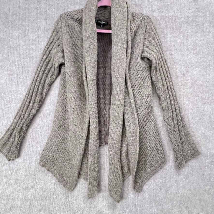 Silvia Novelli Italy Waterfall Cardigan M Wool Mohair Patchwork Skandi Lagenlook