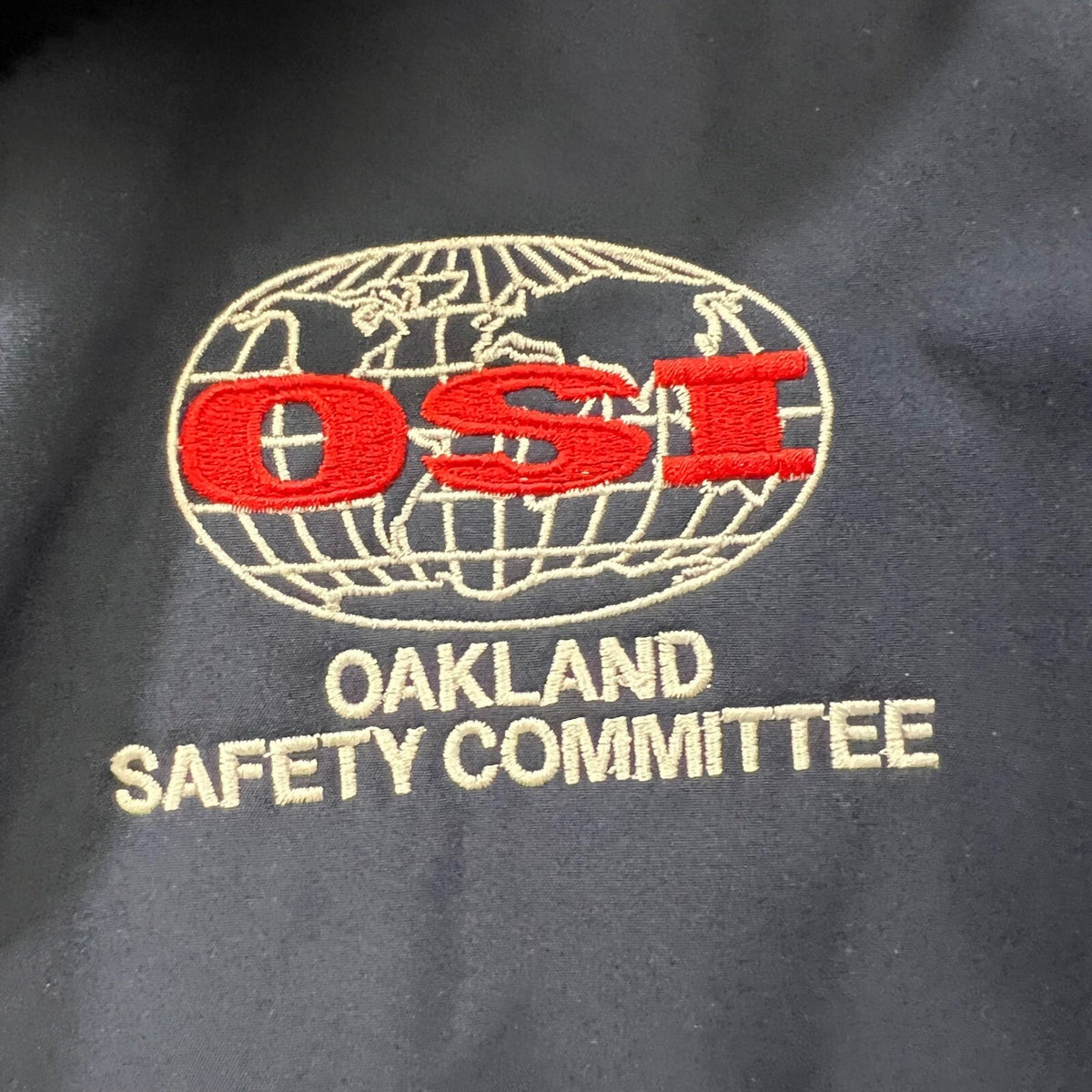 Eddie Bauer Mens Navy OSI Oakland Safety Committee Softshell Jacket L G