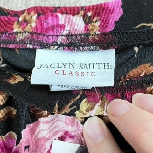 Vtg Jaclyn Smith Classic Plus Size 2X Maxi Skirt Floral Print Elastic Waist