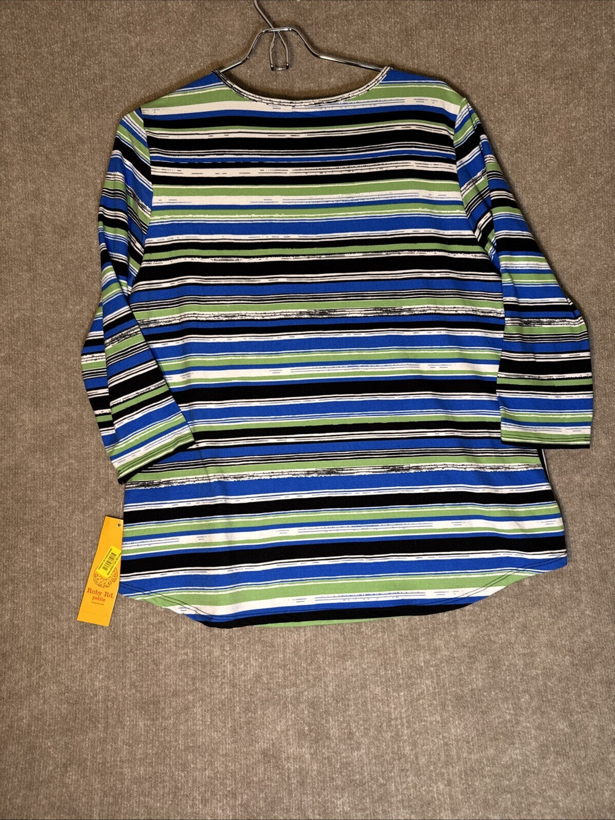 NWT Ruby Rd Top Women Petite Lg 3/4 sleeve