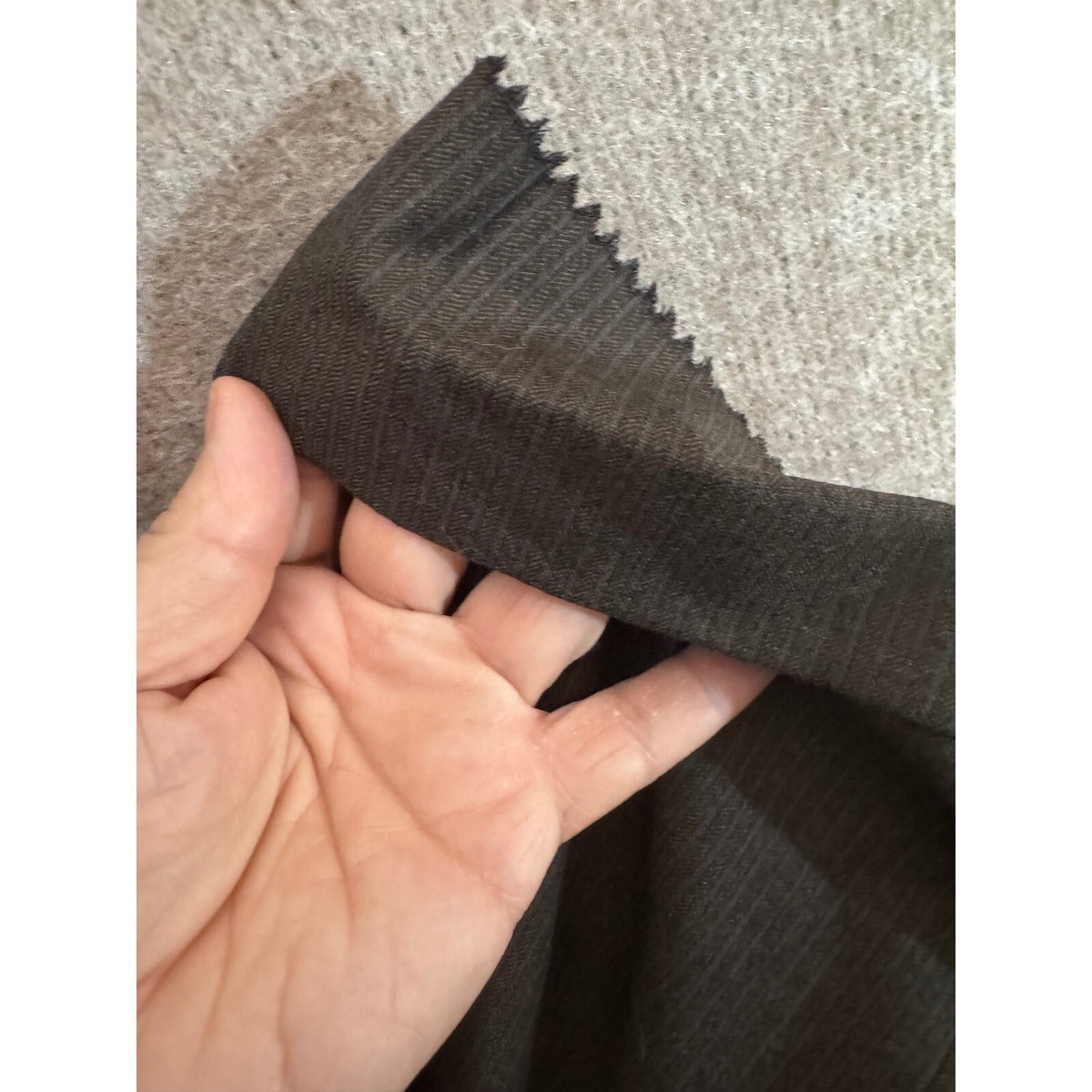 Daniel Cremieux Loro Piana Wool Suit 44R 36x29 (+2) Chocolate Brown Pinstripe