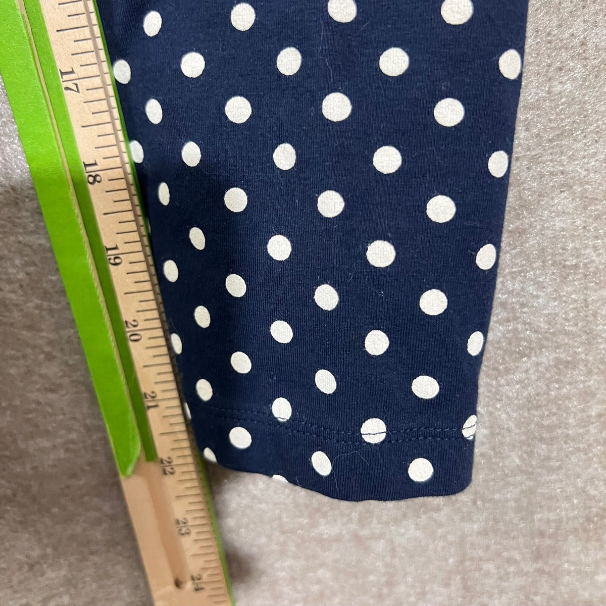 J Crew Polka Dot Leggings Women XS Navy Blue Stretchy Minimalist Preppy