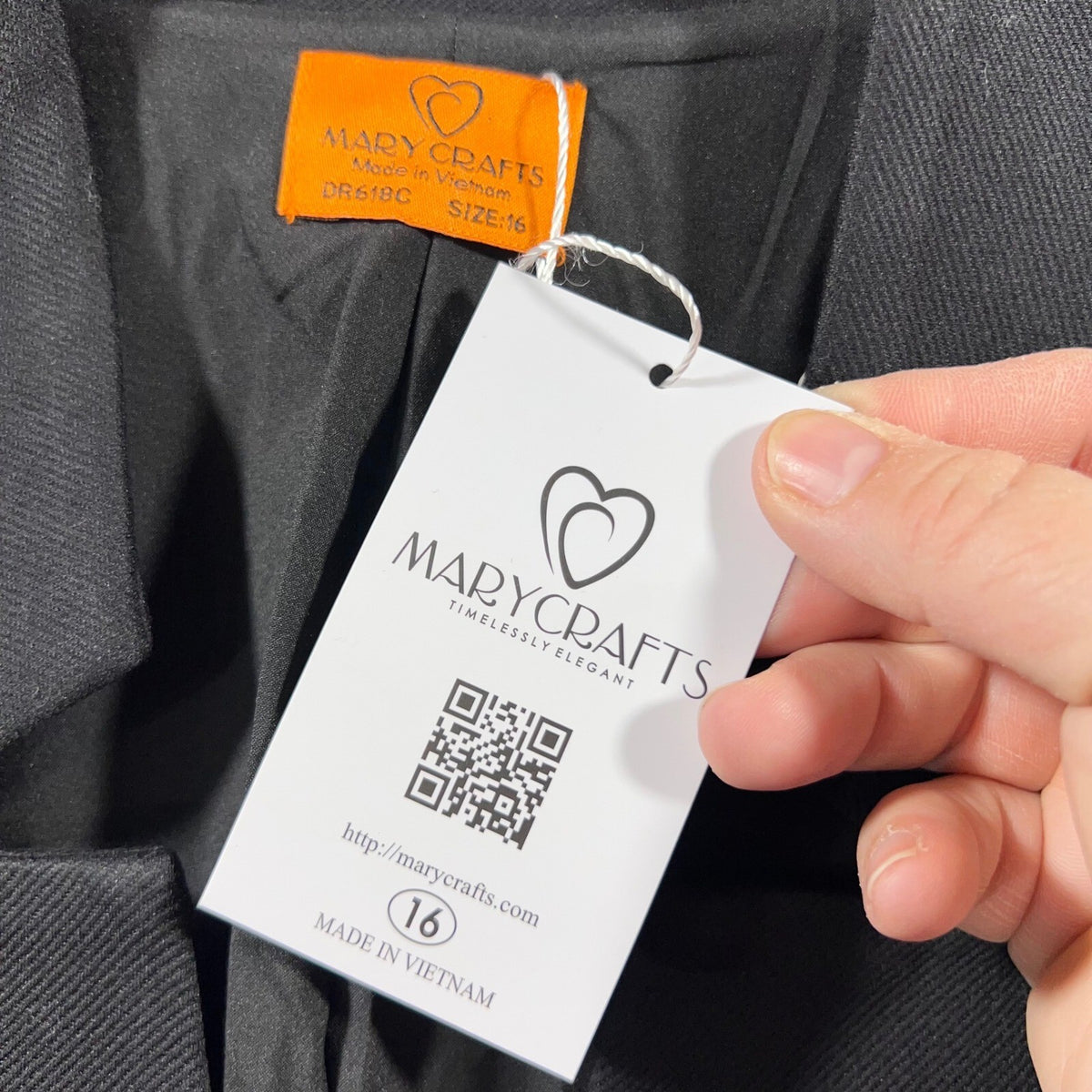 Mary Crafts Single Button Blazer Jacket Women Size 16 Career Workwear Interview