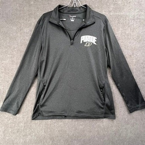 Champion Purdue Boilermakers Quarter Zip Pullover Jacket Gray Mens M