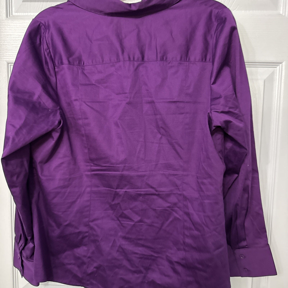 Lane Bryant Womens 16 Purple Button Down Blouse NWT Workwear Classic