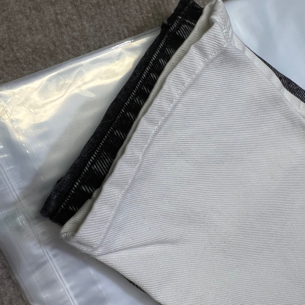 Revice Denim Two Tone Split Jeans White Black Wash Size 29