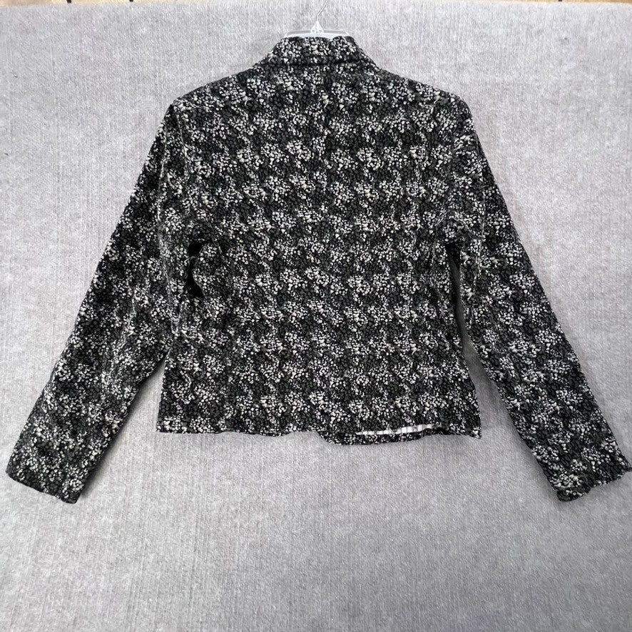 Gap Women's Floral Corduroy Blazer Jacket GAP STRETCH Size 12 Academia