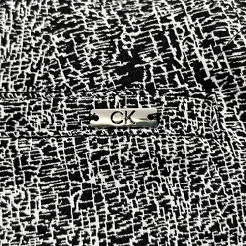 Calvin Klein Women's Pants Size 14 Black White Abstract Print Career Trousers