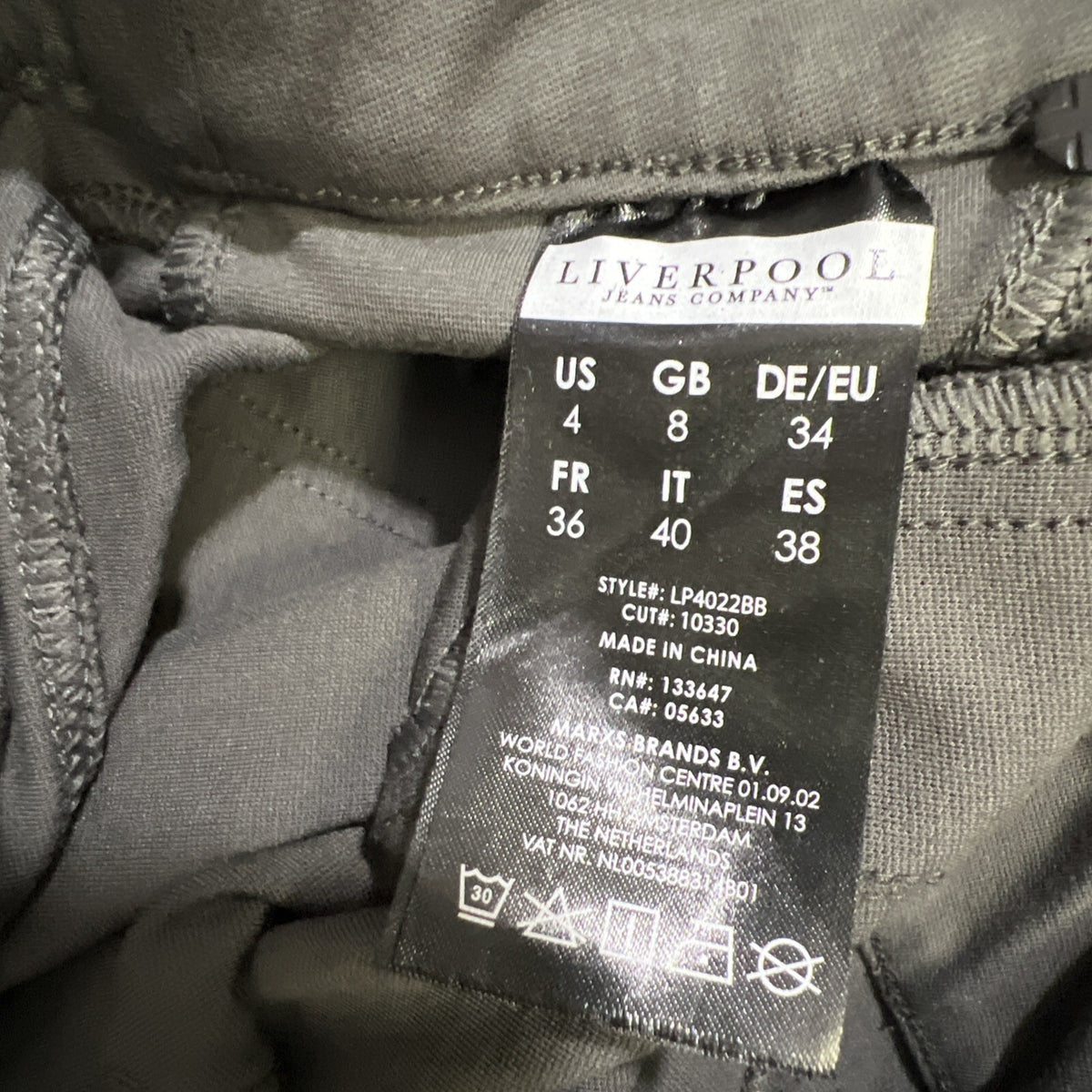 Liverpool Legging Womens 4 Petite 27 Gray Kimberly Pull On Bootcut Low Rise