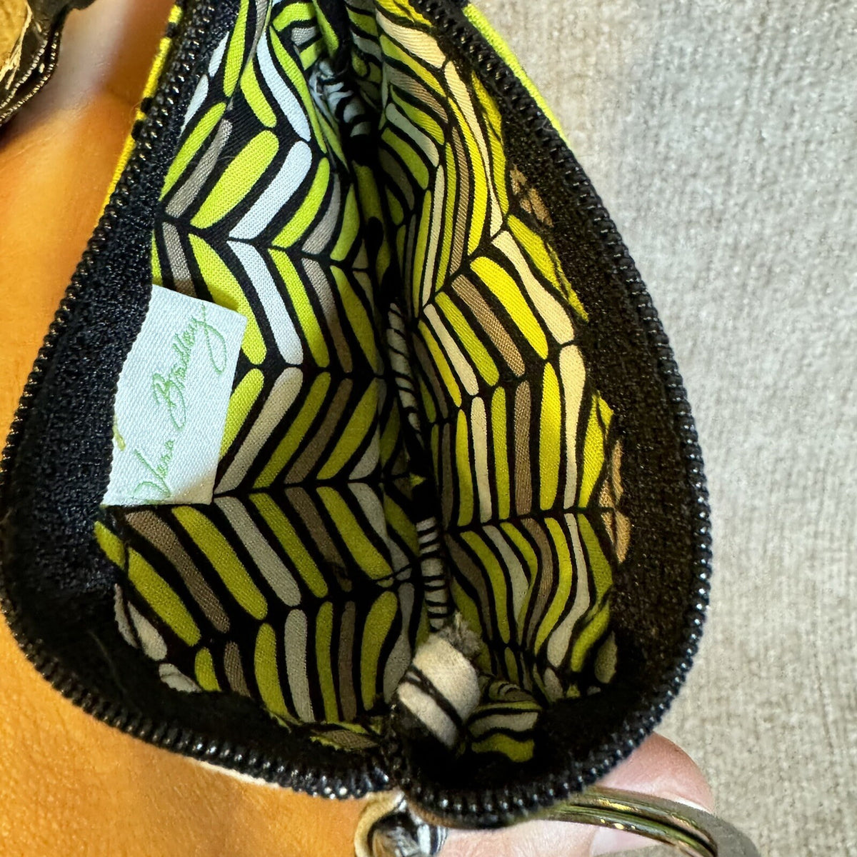 Vera Bradley zip ID Case in Citron Pattern