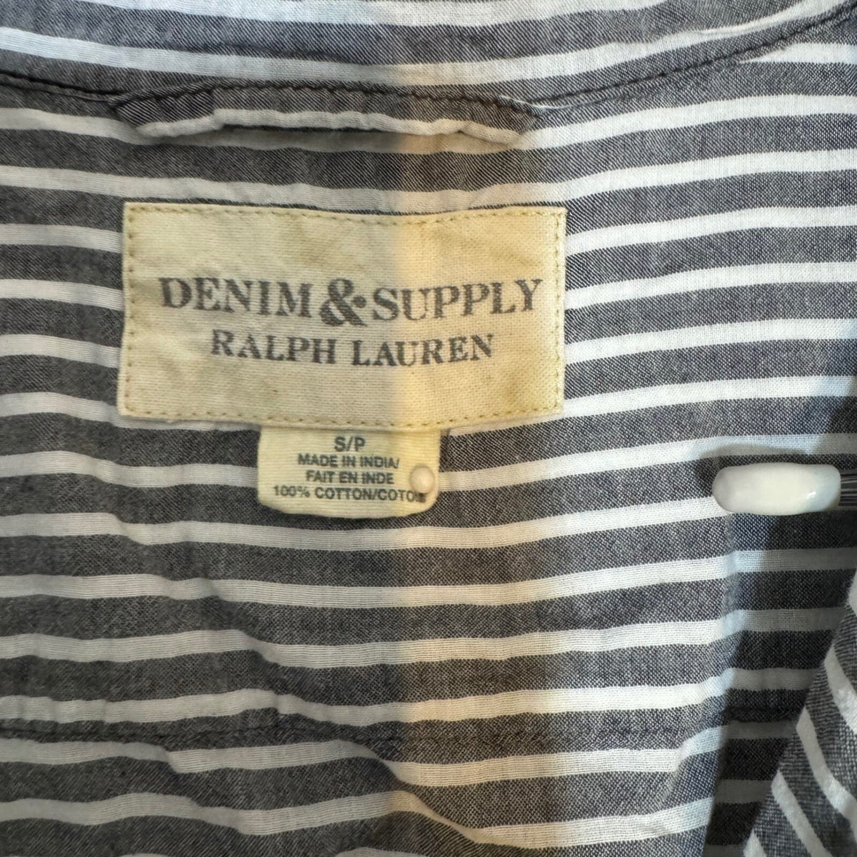 Denim & Supply Ralph Lauren Striped Shirt Mens Small Short Sleeve Cotton Casual