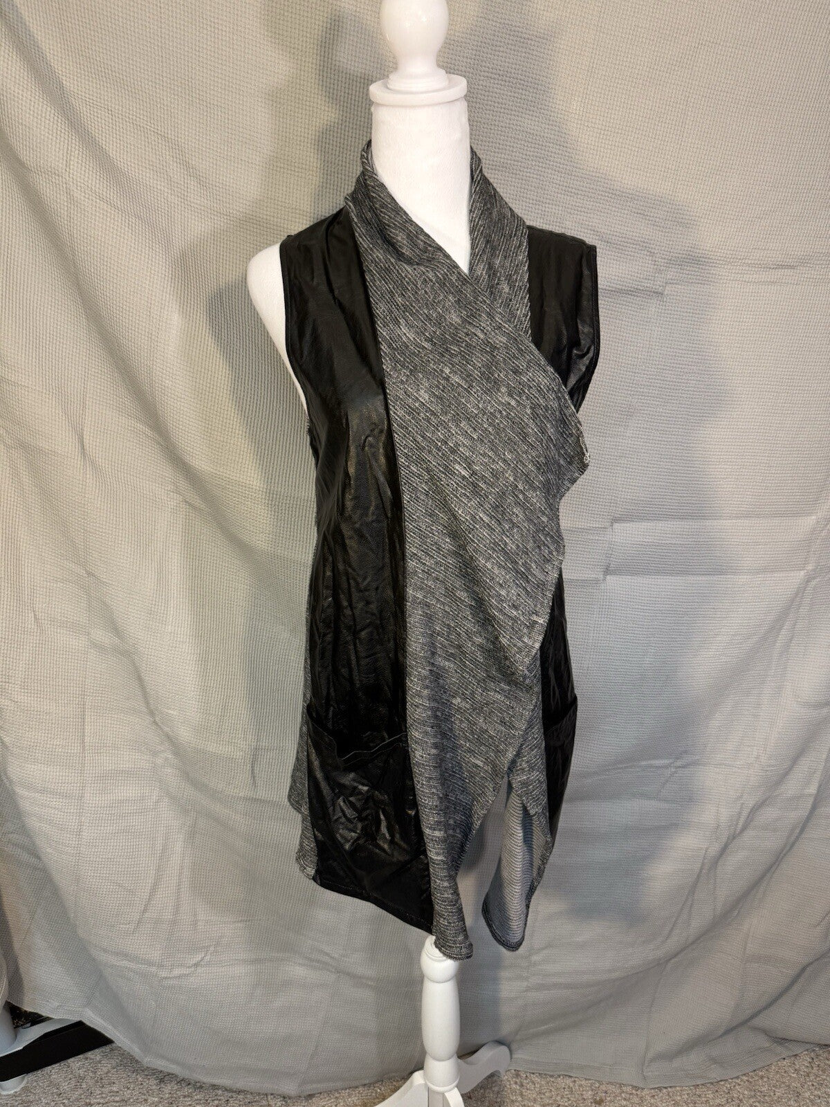 THML Vest Women M NWT Lagenlook Grunge Goth Layer Cascade
