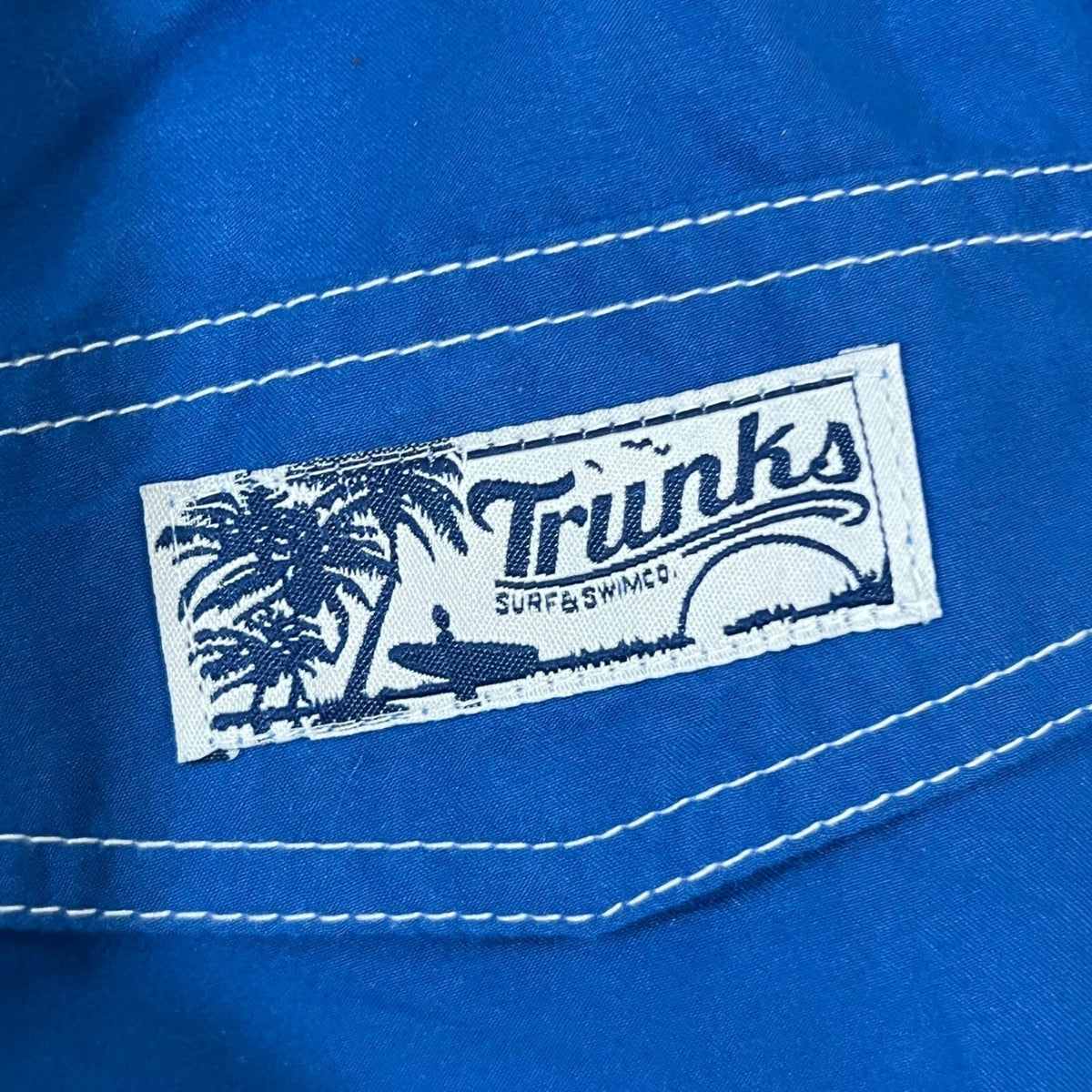 Trunks Surf & Swim Co Swami Shorts Mens XXL Surf Blue Solid Board Shorts Beach