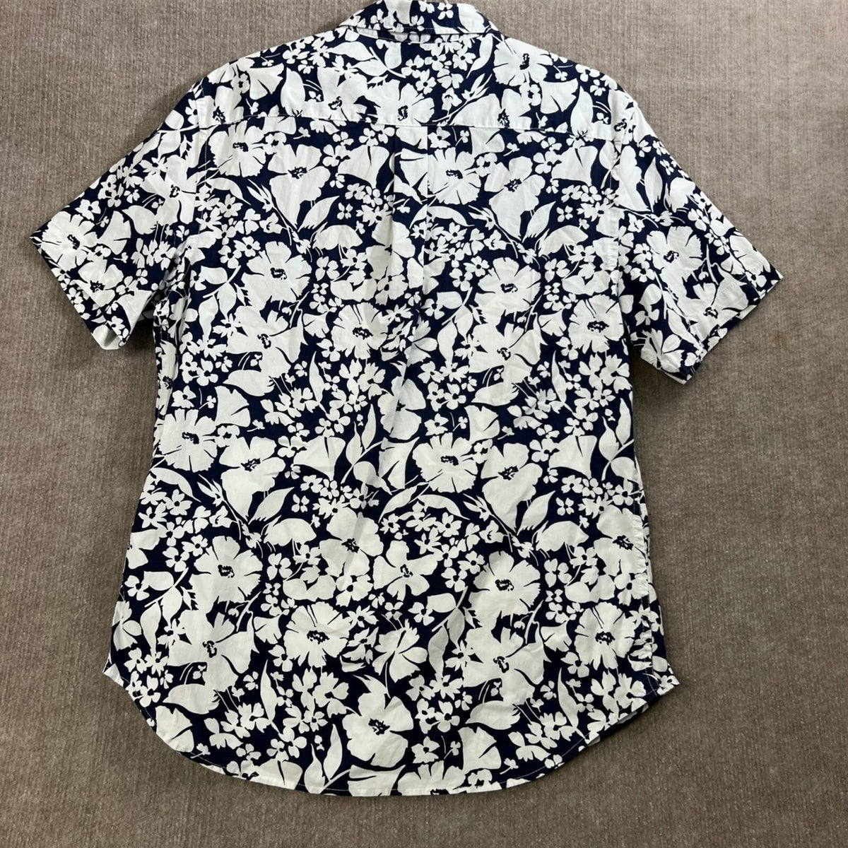 Old Navy Floral Button Down Shirt Slim Fit Built In Flex Mens Medium