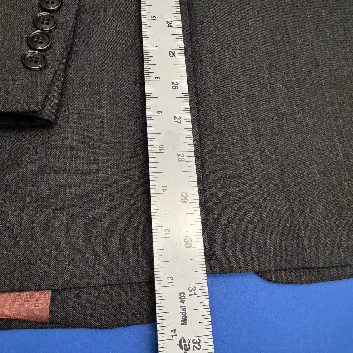 Gianfranco Ruffini Italy Sz 40R Dark Grey 100% Virgin Wool Blazer