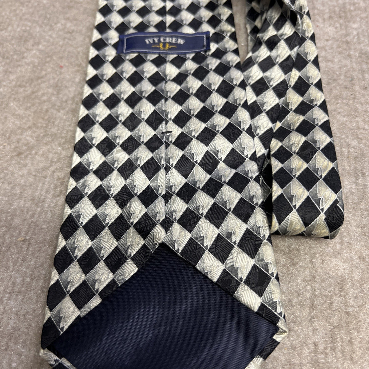 Mens Necktie Lot of 2 Silk Modern Geometric Pattern