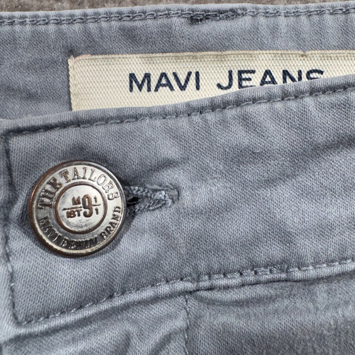 Mavi Jeans Johnny Slim Fit Chinos Pants Light Gray Mens Size 34 34