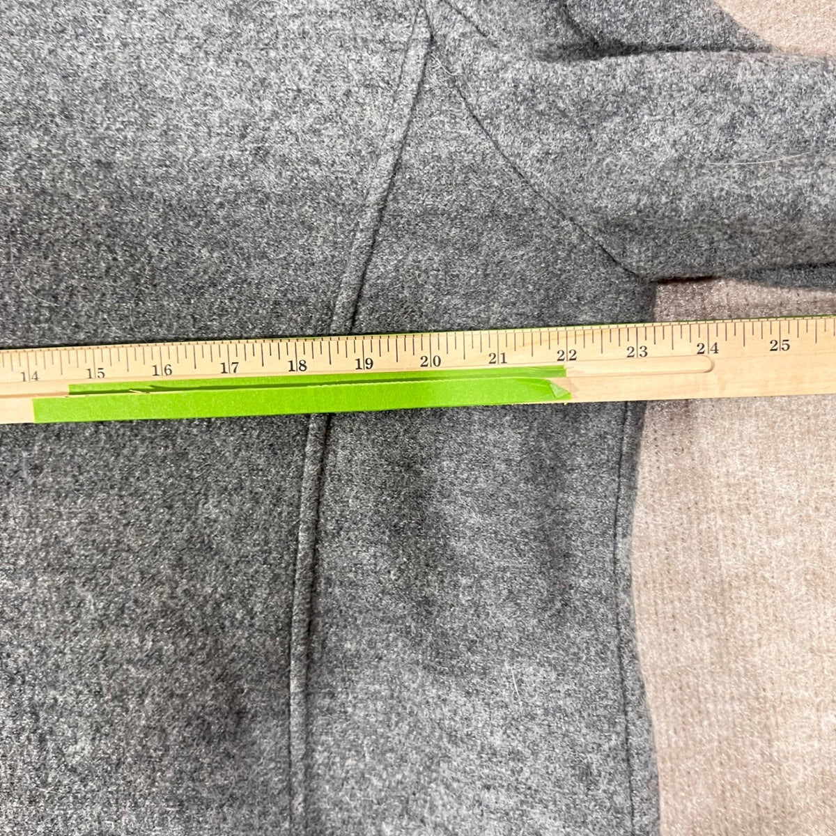 LL Bean Wool Coat Womens 1X Grey Bellandi Italian Fabric Classic Minimalist