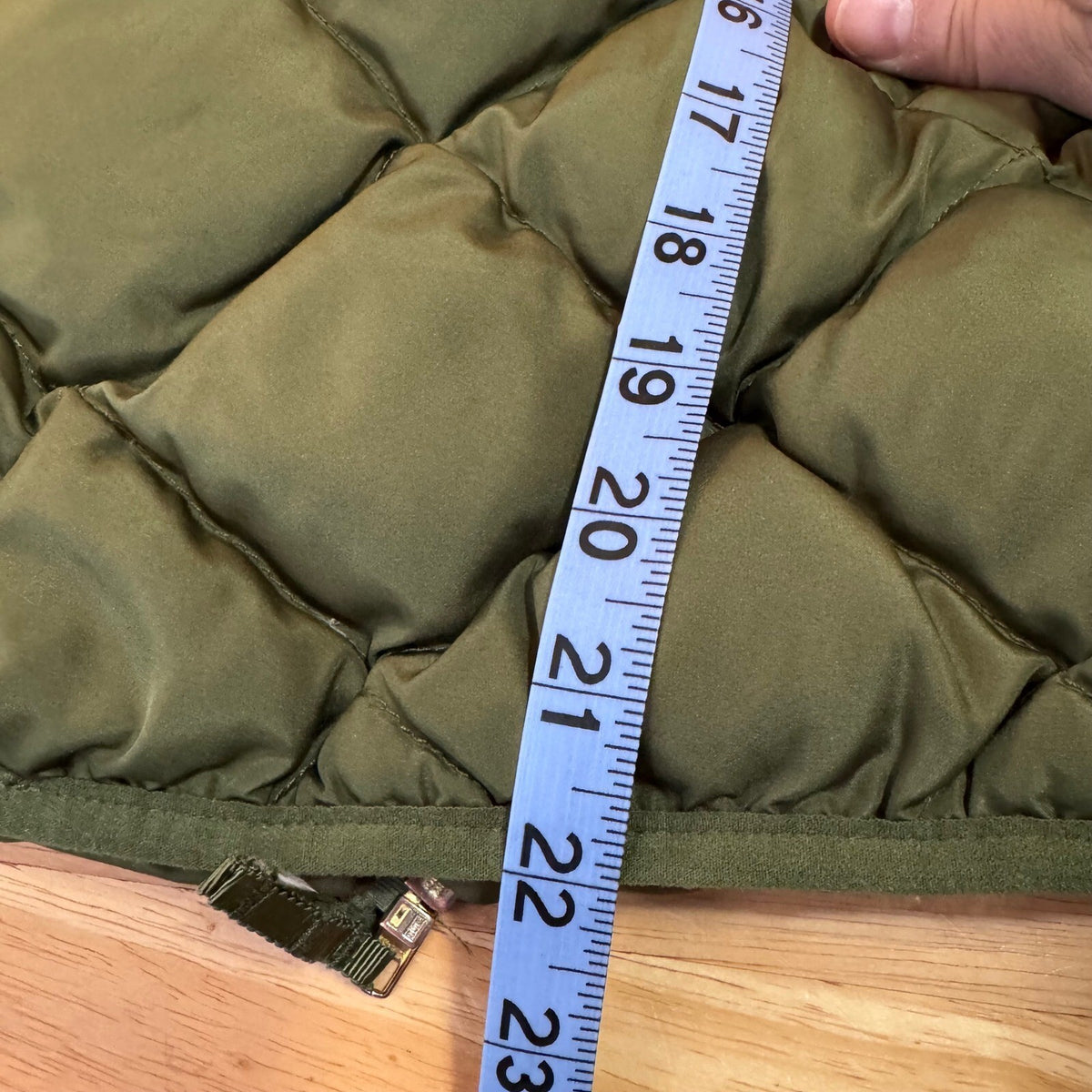 Woolrich Quilted Puffer Vest Womens Small Olive Green Down Fill Gorpcore