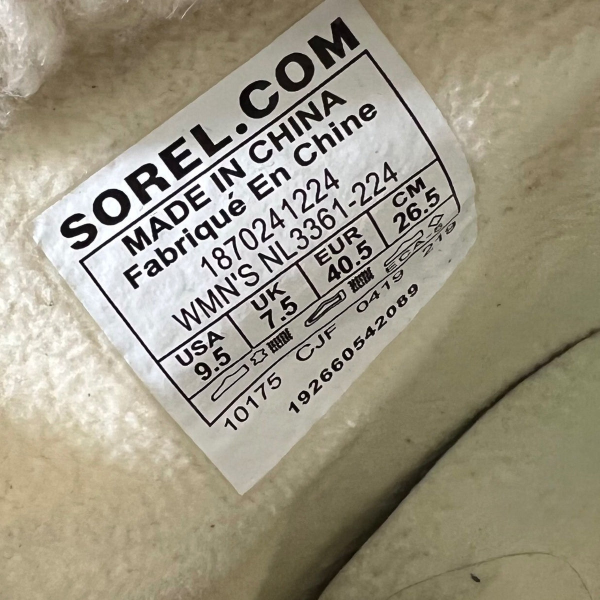 Sorel Joan Of Arctic Next Wedge Boots Womens 9.5 Tan Leather Sherpa Gorpcore