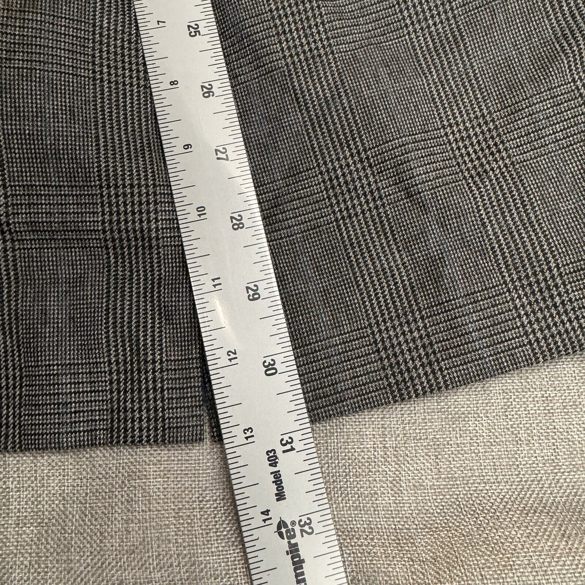 Chaps 46R Grey Houndstooth Plaid Men's 2-button Blazer Sport Coat Single Vent