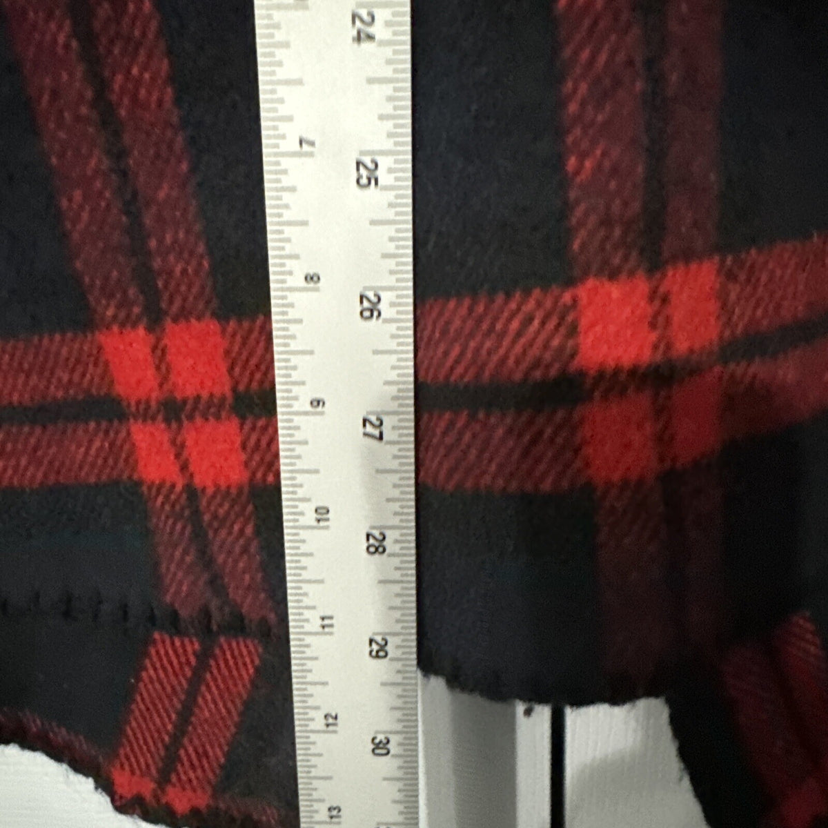 Mudpie Women's Vest One Size Red Plaid Toggle Button Shawl Collar Long Style