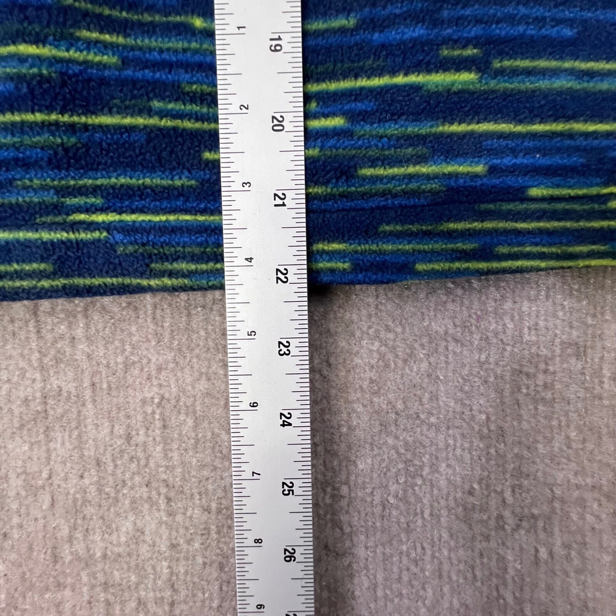 Eddie Bauer Kids L Fleece Jacket Full Zip Blue Green Patterned