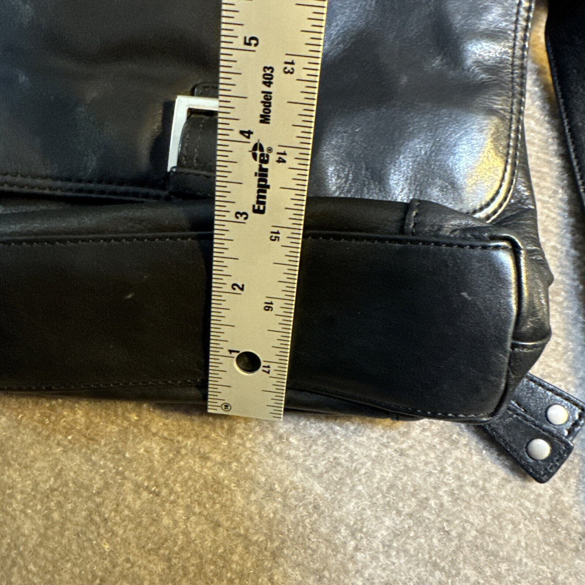 Audrey Brooke Black Leather Organizer Flap Crossbody Shoulder Handbag Purse