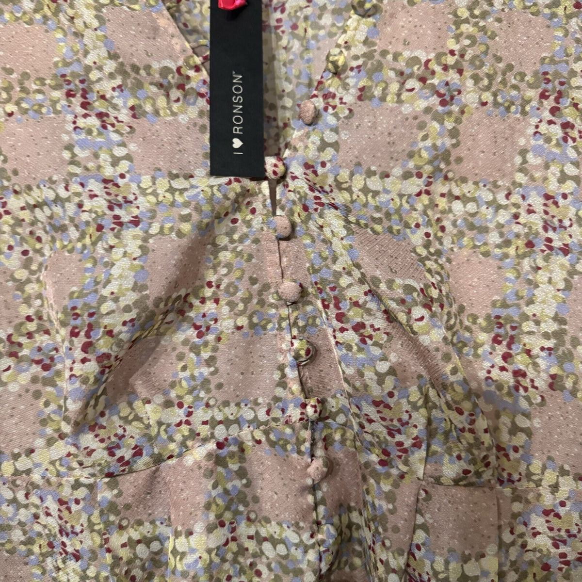I Love Ronson Sz M Women Midi Dress Floral Fairy Gossamer