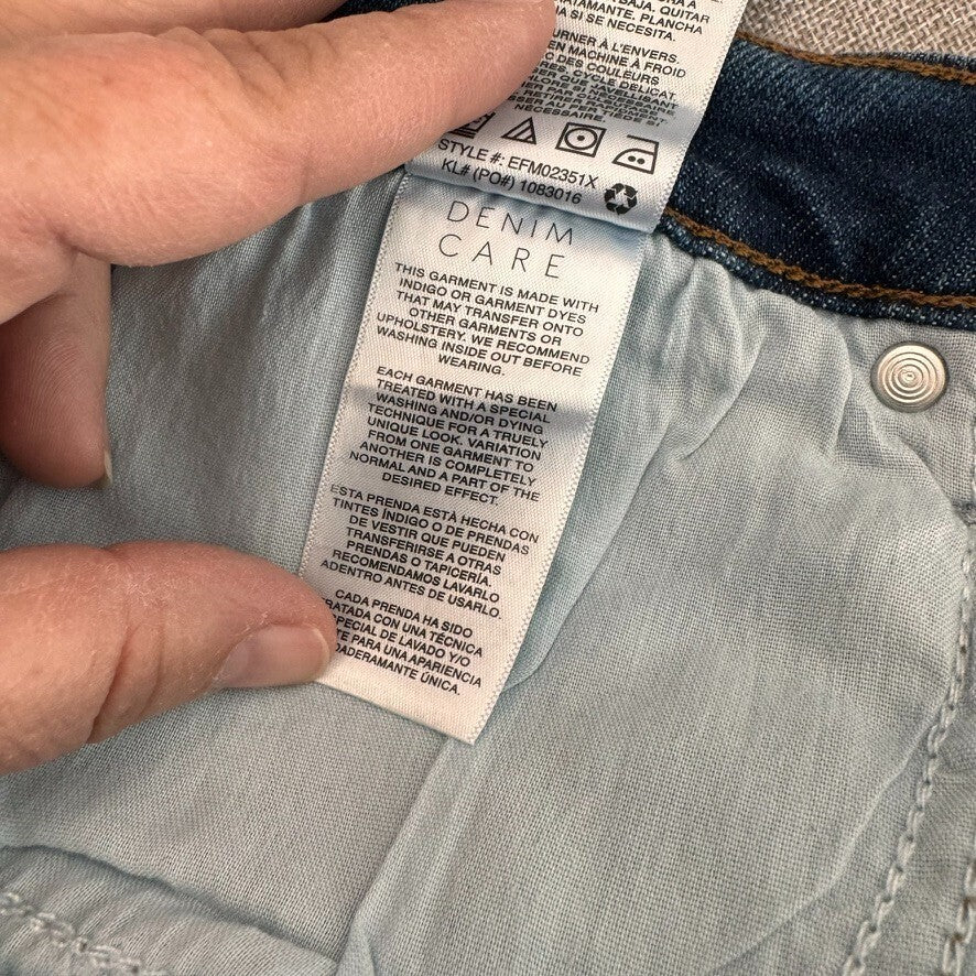 Kensie Vintage Luxe Denim Raw hem 12/31 Distressed Light Wash Jeans