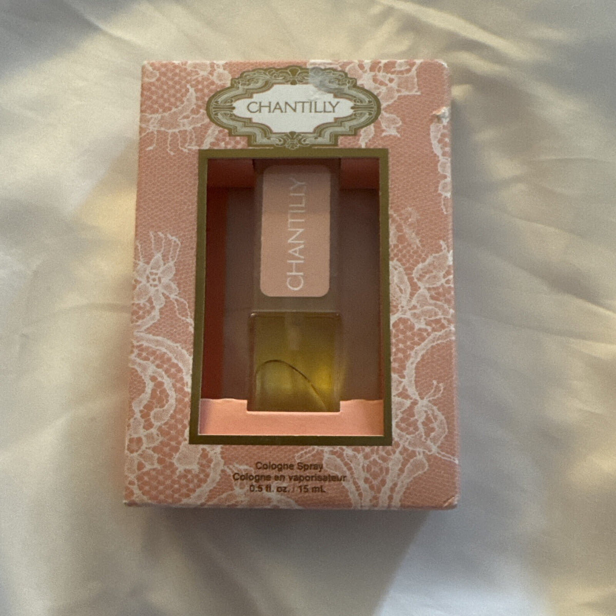 Dana Chantilly Cologne Spray 0.5oz Travel NEW, Box Dented