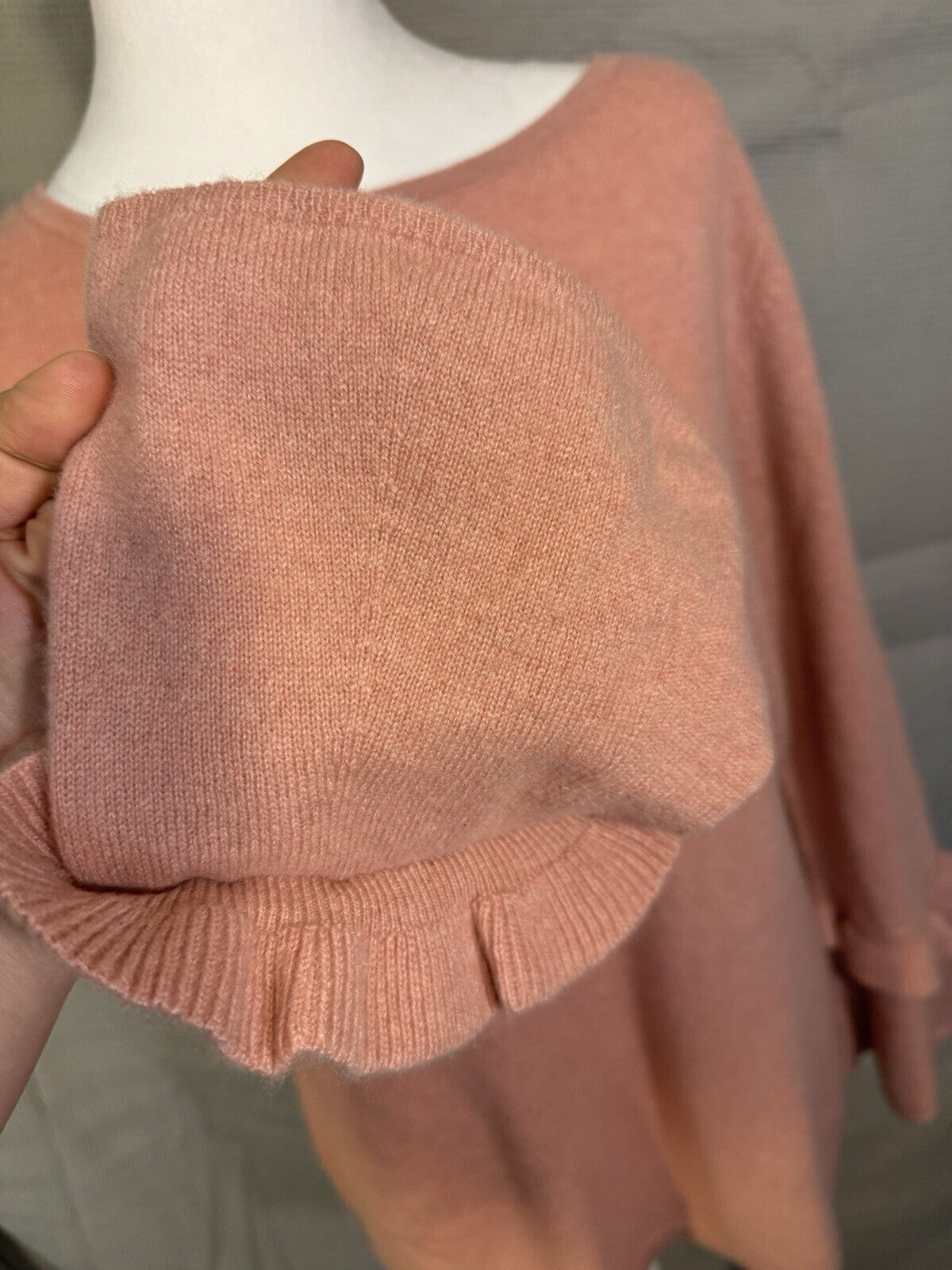 Charter Club Sweater Women S Barbie Pink Cashmere Ruffle Flare Capsule Classic